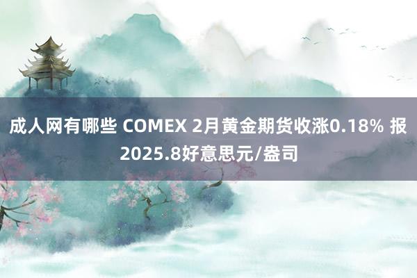 成人网有哪些 COMEX 2月黄金期货收涨0.18% 报2025.8好意思元/盎司