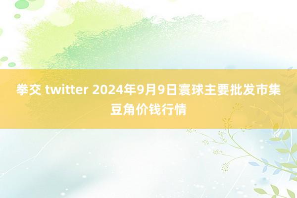 拳交 twitter 2024年9月9日寰球主要批发市集豆角价钱行情