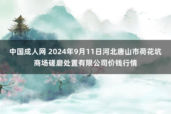 中国成人网 2024年9月11日河北唐山市荷花坑商场磋磨处置有限公司价钱行情