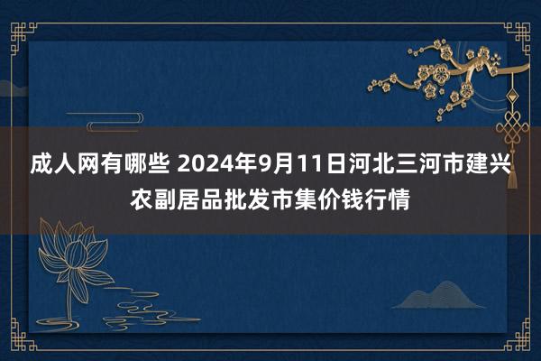 成人网有哪些 2024年9月11日河北三河市建兴农副居品批发市集价钱行情