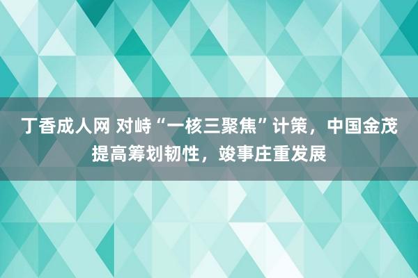 丁香成人网 对峙“一核三聚焦”计策，中国金茂提高筹划韧性，竣事庄重发展