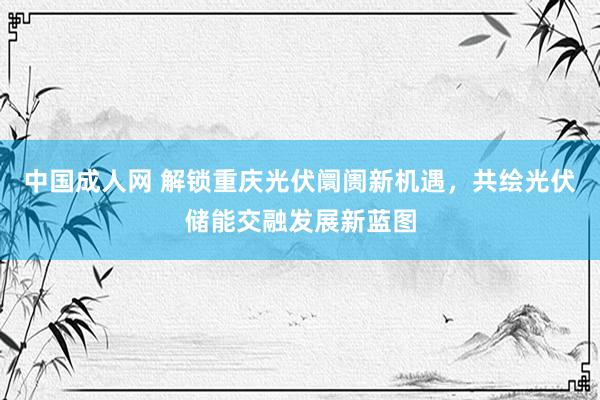 中国成人网 解锁重庆光伏阛阓新机遇，共绘光伏储能交融发展新蓝图