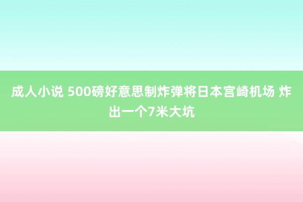 成人小说 500磅好意思制炸弹将日本宫崎机场 炸出一个7米大坑