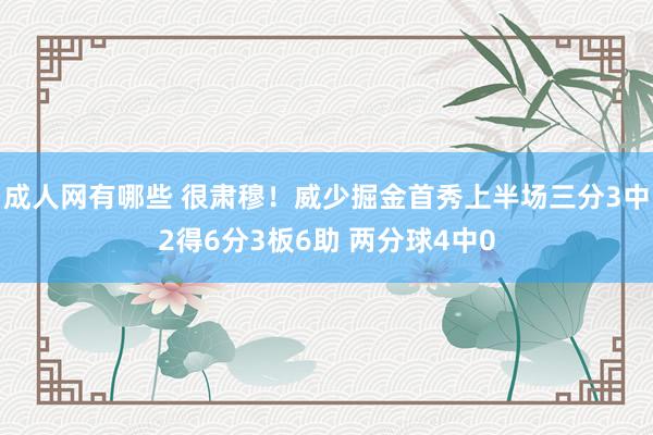 成人网有哪些 很肃穆！威少掘金首秀上半场三分3中2得6分3板6助 两分球4中0