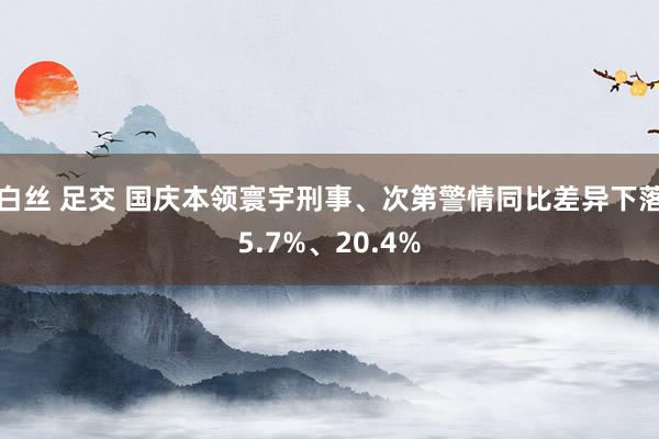 白丝 足交 国庆本领寰宇刑事、次第警情同比差异下落5.7%、20.4%