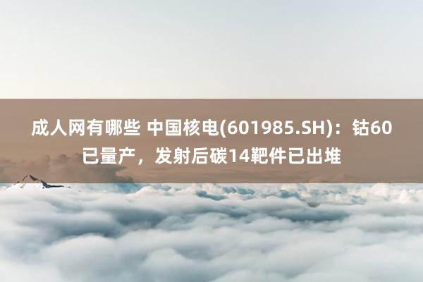 成人网有哪些 中国核电(601985.SH)：钴60已量产，发射后碳14靶件已出堆