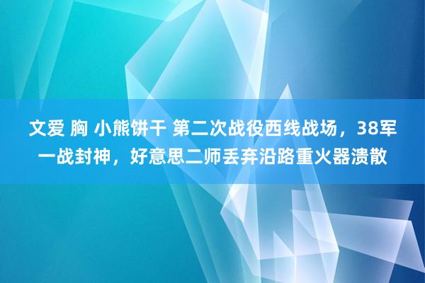 文爱 胸 小熊饼干 第二次战役西线战场，38军一战封神，好意思二师丢弃沿路重火器溃散