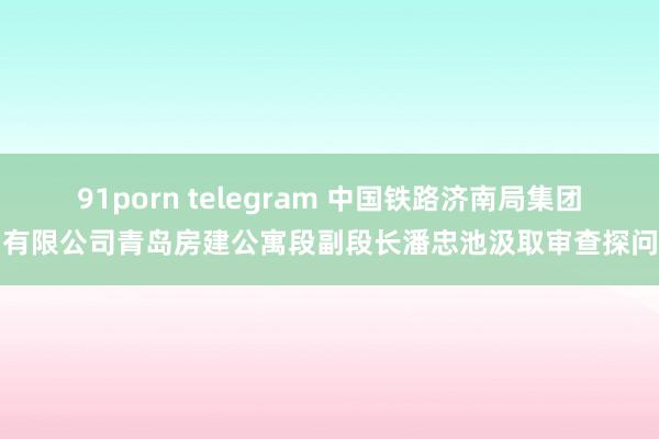 91porn telegram 中国铁路济南局集团有限公司青岛房建公寓段副段长潘忠池汲取审查探问