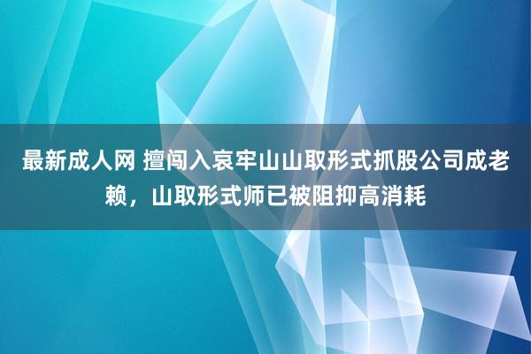 最新成人网 擅闯入哀牢山山取形式抓股公司成老赖，山取形式师已被阻抑高消耗