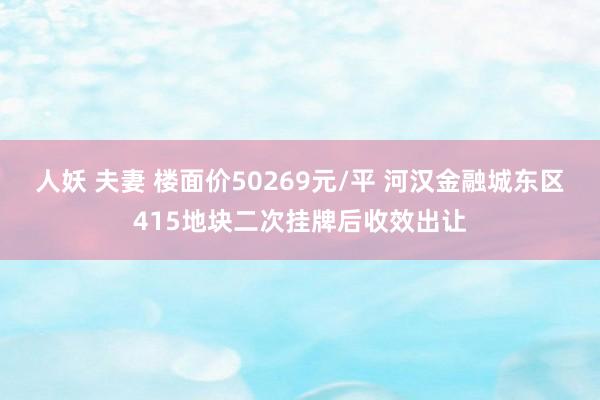 人妖 夫妻 楼面价50269元/平 河汉金融城东区415地块二次挂牌后收效出让