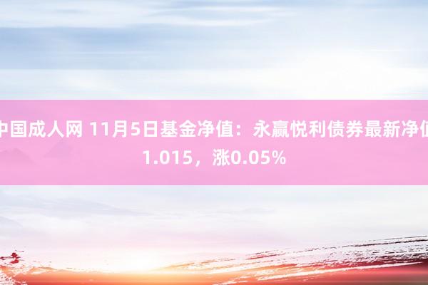 中国成人网 11月5日基金净值：永赢悦利债券最新净值1.015，涨0.05%