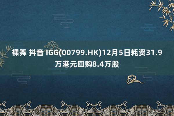 裸舞 抖音 IGG(00799.HK)12月5日耗资31.9万港元回购8.4万股