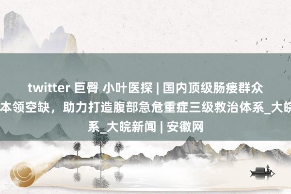 twitter 巨臀 小叶医探 | 国内顶级肠瘘群众团队来皖填补本领空缺，助力打造腹部急危重症三级救治体系_大皖新闻 | 安徽网