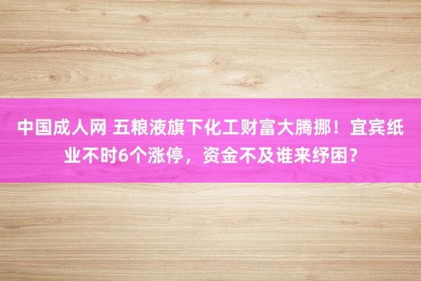 中国成人网 五粮液旗下化工财富大腾挪！宜宾纸业不时6个涨停，资金不及谁来纾困？