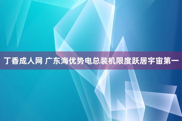 丁香成人网 广东海优势电总装机限度跃居宇宙第一