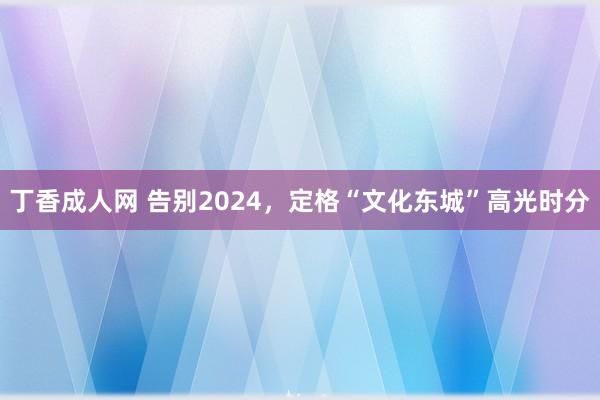 丁香成人网 告别2024，定格“文化东城”高光时分