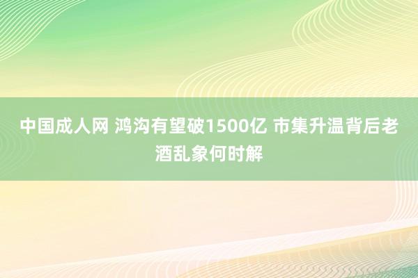 中国成人网 鸿沟有望破1500亿 市集升温背后老酒乱象何时解