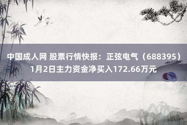 中国成人网 股票行情快报：正弦电气（688395）1月2日主力资金净买入172.66万元