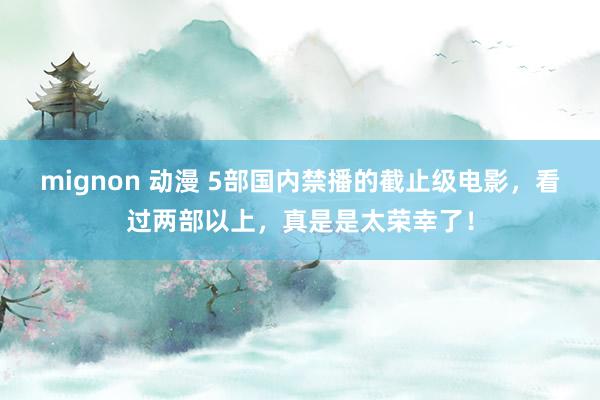 mignon 动漫 5部国内禁播的截止级电影，看过两部以上，真是是太荣幸了！