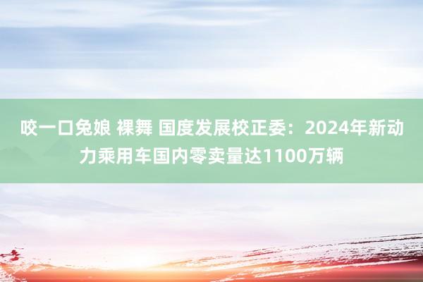 咬一口兔娘 裸舞 国度发展校正委：2024年新动力乘用车国内零卖量达1100万辆