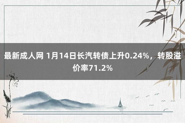 最新成人网 1月14日长汽转债上升0.24%，转股溢价率71.2%